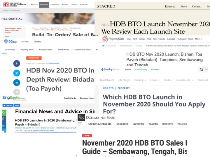 A compilation of articles about BTO Nov'20