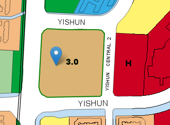 PLot ratio of Yishun may'22;