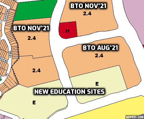 URA plan of the new schools